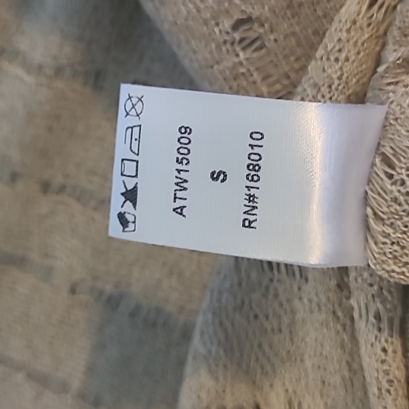 Women's Size Small sleeveless "andthewhy" shirt.  Tan color. NWT - Picture 6 of 11